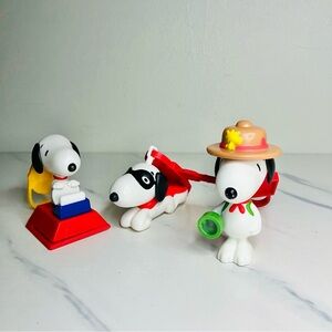 Set of 3 Snoopy McDonald's Peanuts Happy Meal Toys